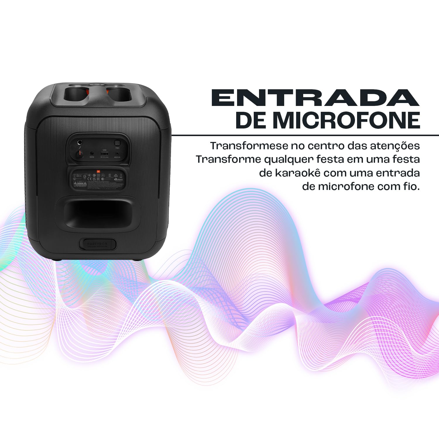 JBL, Caixa de Som Bluetooth, PartyBox Encore Essential, Show de